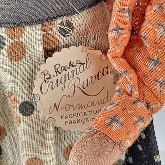 Ravca France Original B.Ravca Normandie 10" Cloth Doll Handmade Fabric Tag - Picture 16 of 16